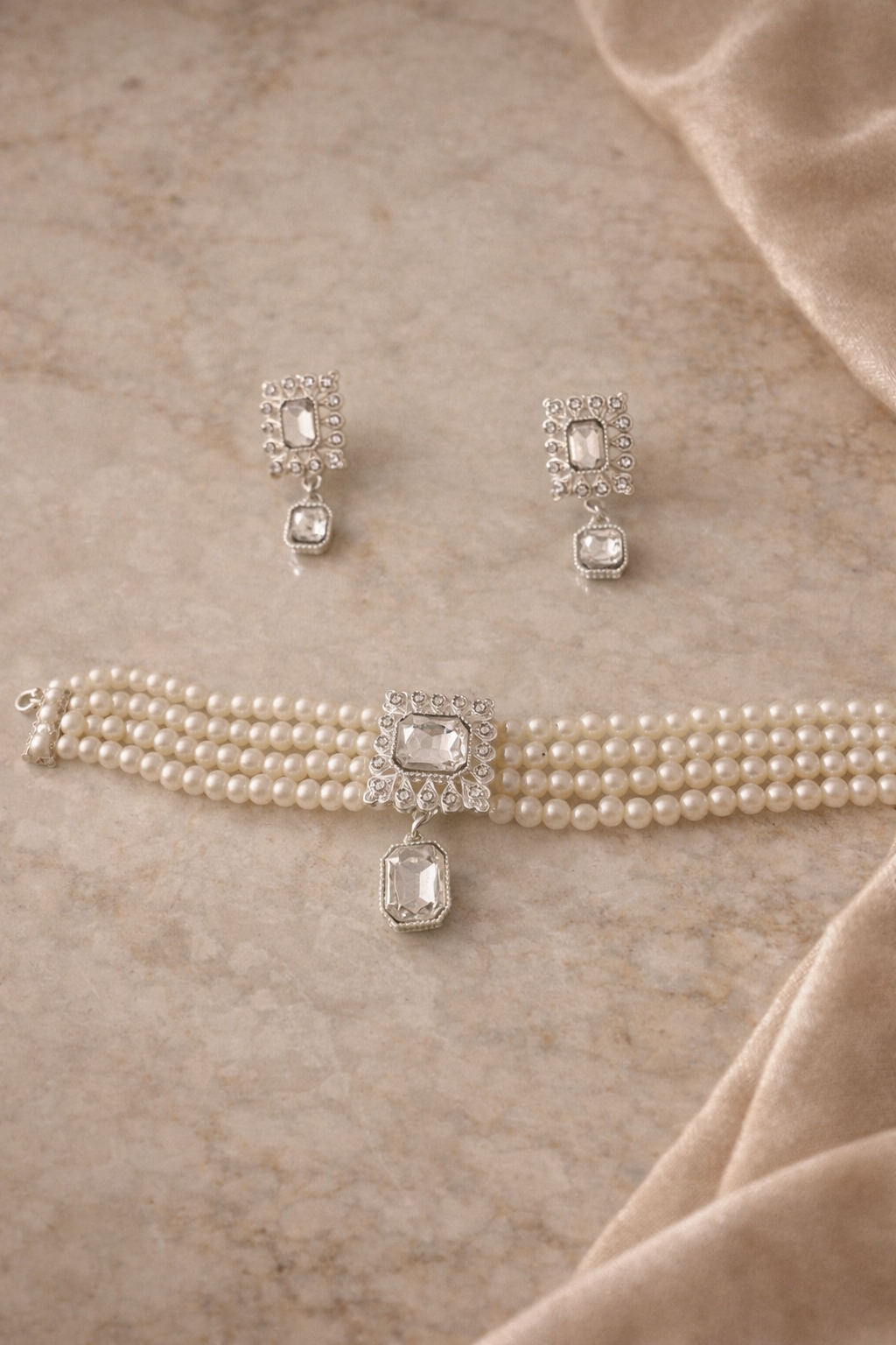 Parure Perles & Argent