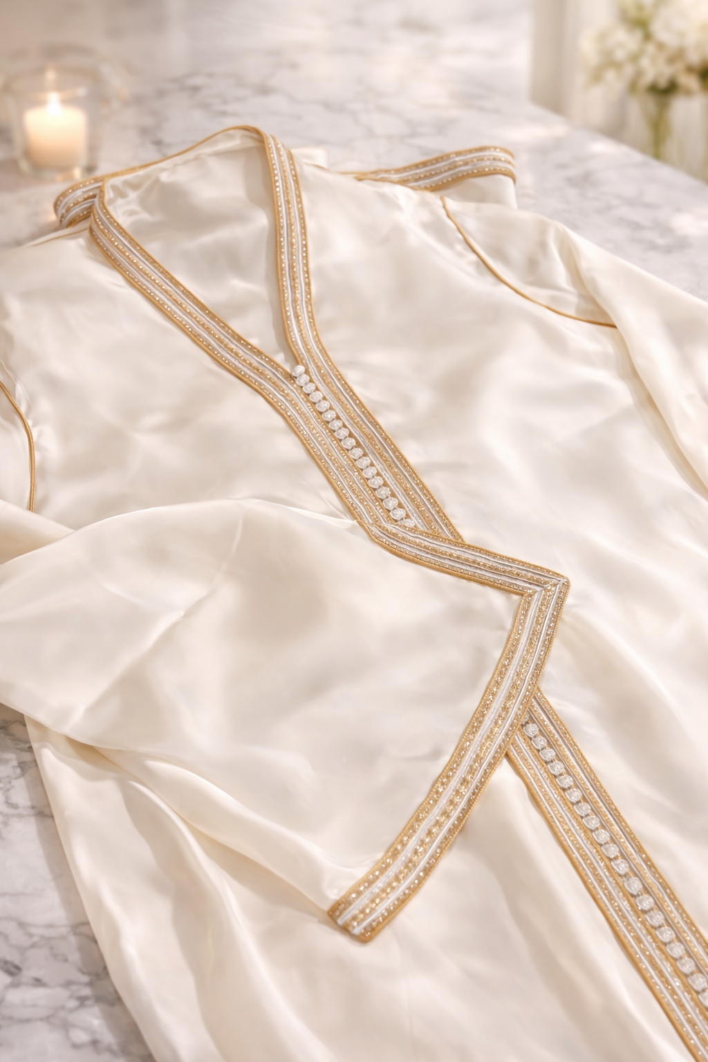 Caftan Blanc cassé & Or